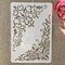 A4 Floral Edge Stencil for Painting, Reusable Vintage Frame Background Template for Wood Wall Furniture Scrapbook Canvas DIY Crafts, 8.3 x 11.7 Inch
